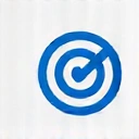 Icon representing advertising, such as a target or an ad banner.