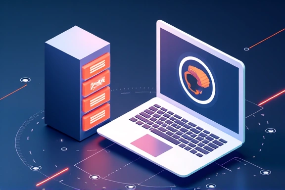 Illustration of a cookie being sent from a server to a web browser, representing the data transfer process.