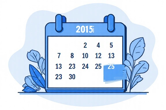 Illustration of a calendar with a marked date, symbolizing policy updates and change notifications.